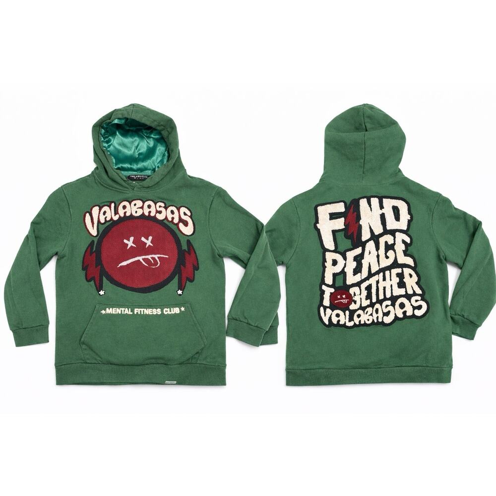 Valabasas Play Green Jacket Hoodie Mens Small Size 16 Slim Fit